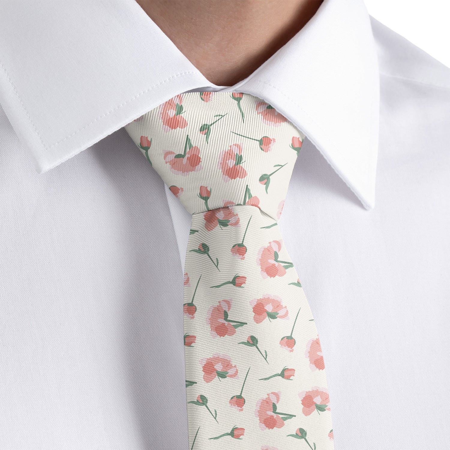 Peonies Floral Necktie - Dress Shirt - Knotty Tie Co.