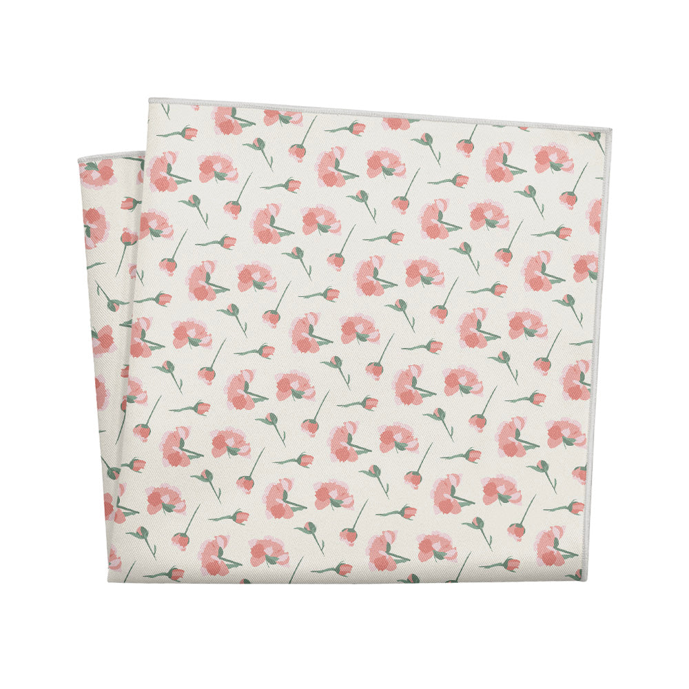 Peonies Floral Pocket Square - 12" Square - Knotty Tie Co.