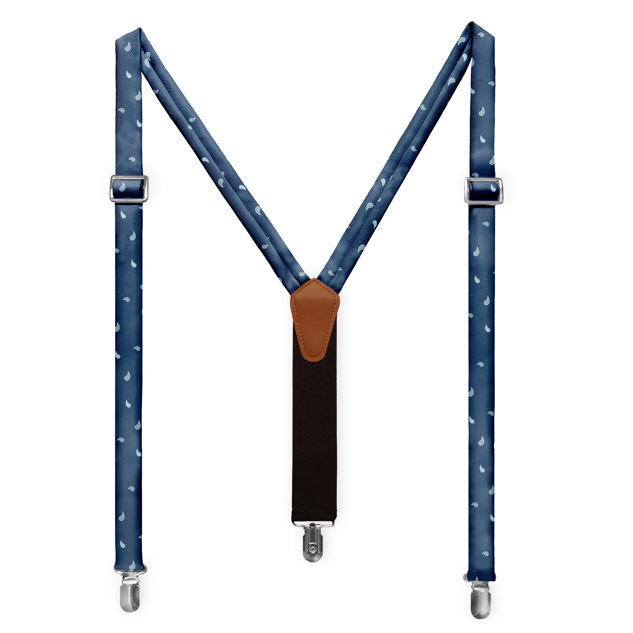 Petite Paisley Suspenders - Full Front View - Knotty Tie Co.