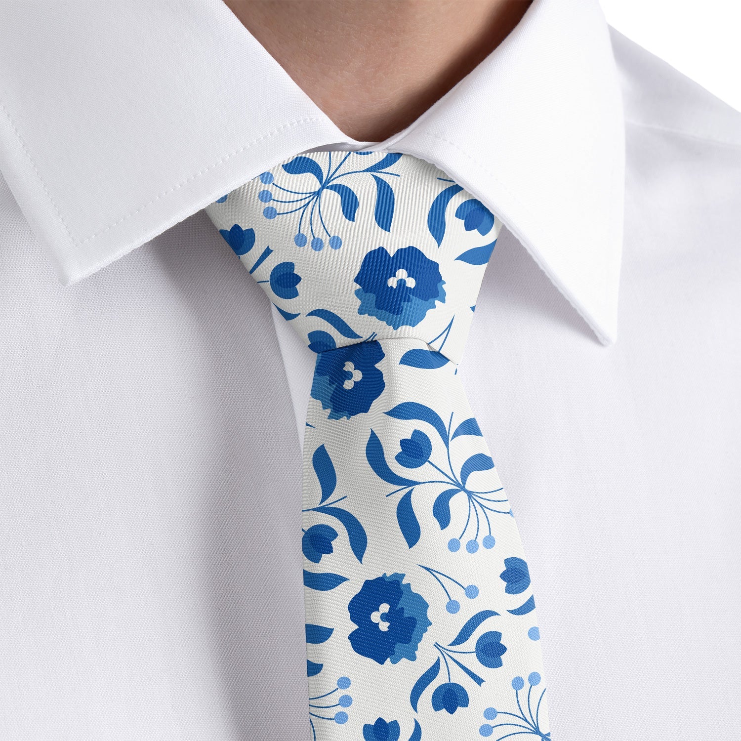 Poppy Floral Necktie - Dress Shirt - Knotty Tie Co.