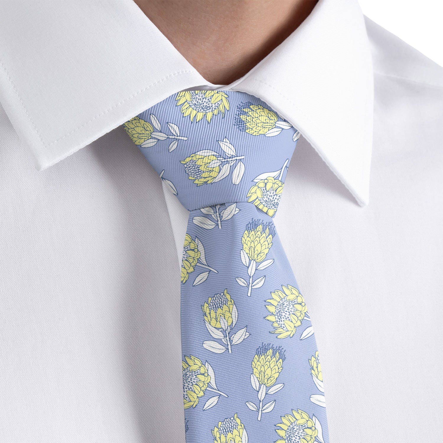 Protea Floral Necktie - Dress Shirt - Knotty Tie Co.