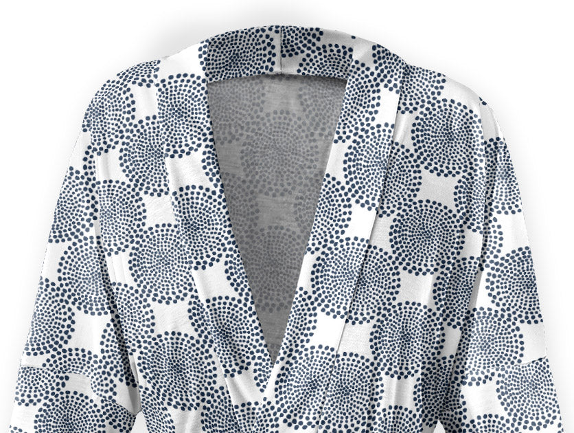 Batik Geometric Robe - Close Up - Knotty Tie Co.