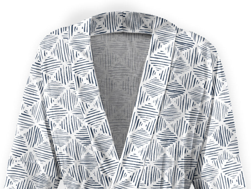 Drawn Geo Robe - Close Up - Knotty Tie Co.