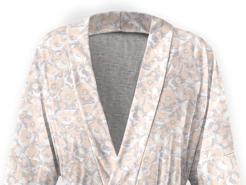 Mod Floral Robe - Close Up - Knotty Tie Co.