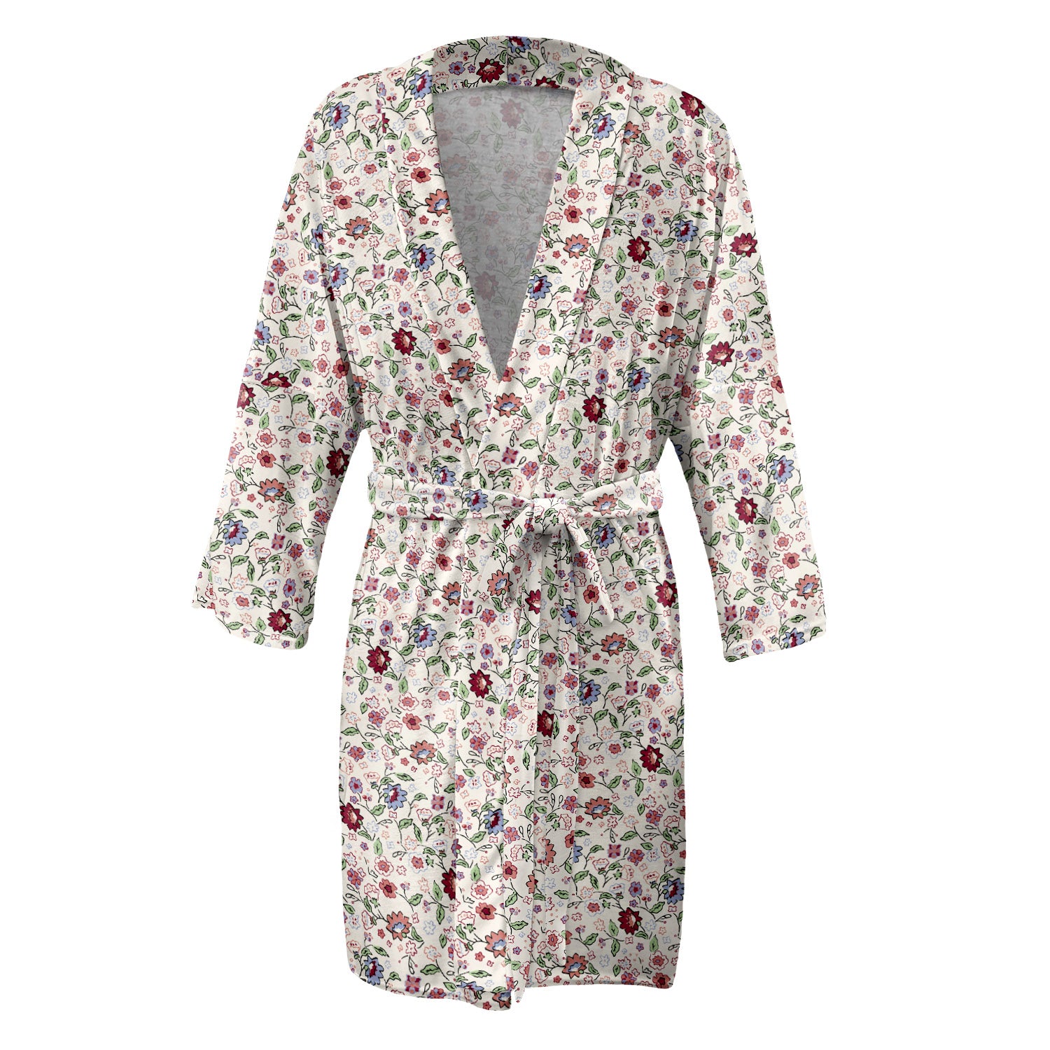 Cecile Floral Robe - Front - Knotty Tie Co.