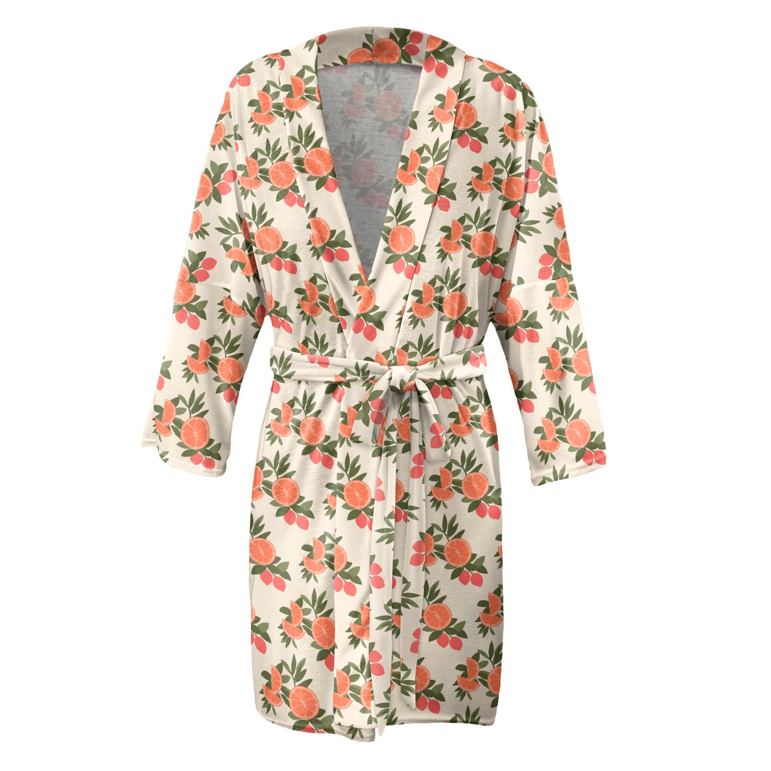 Citrus Blossom Floral Robe - Front - Knotty Tie Co.