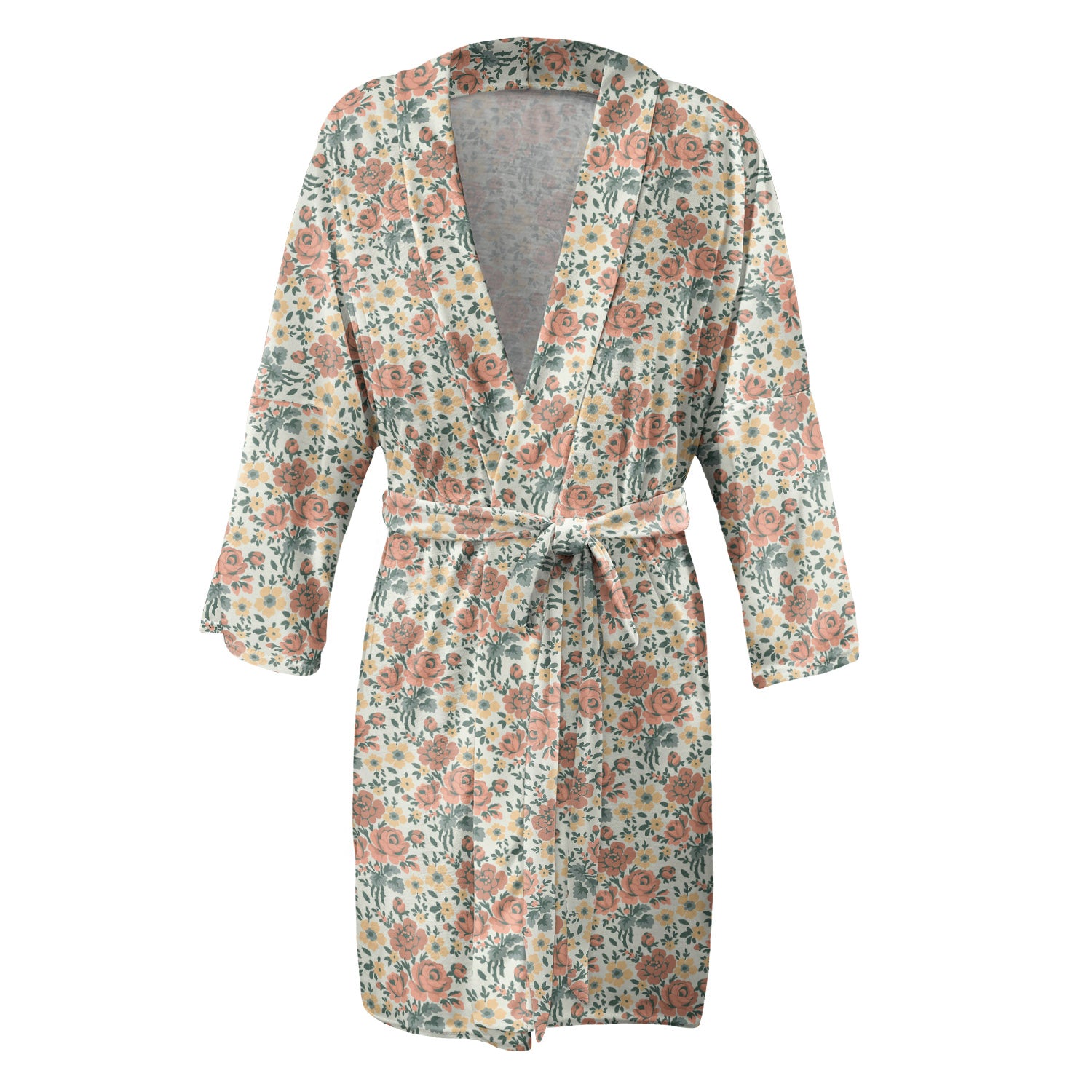 Cooper Floral Robe - Front - Knotty Tie Co.