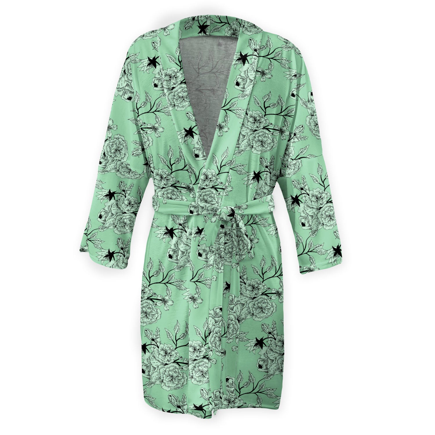 Porcelain Floral Robe - Front - Knotty Tie Co.