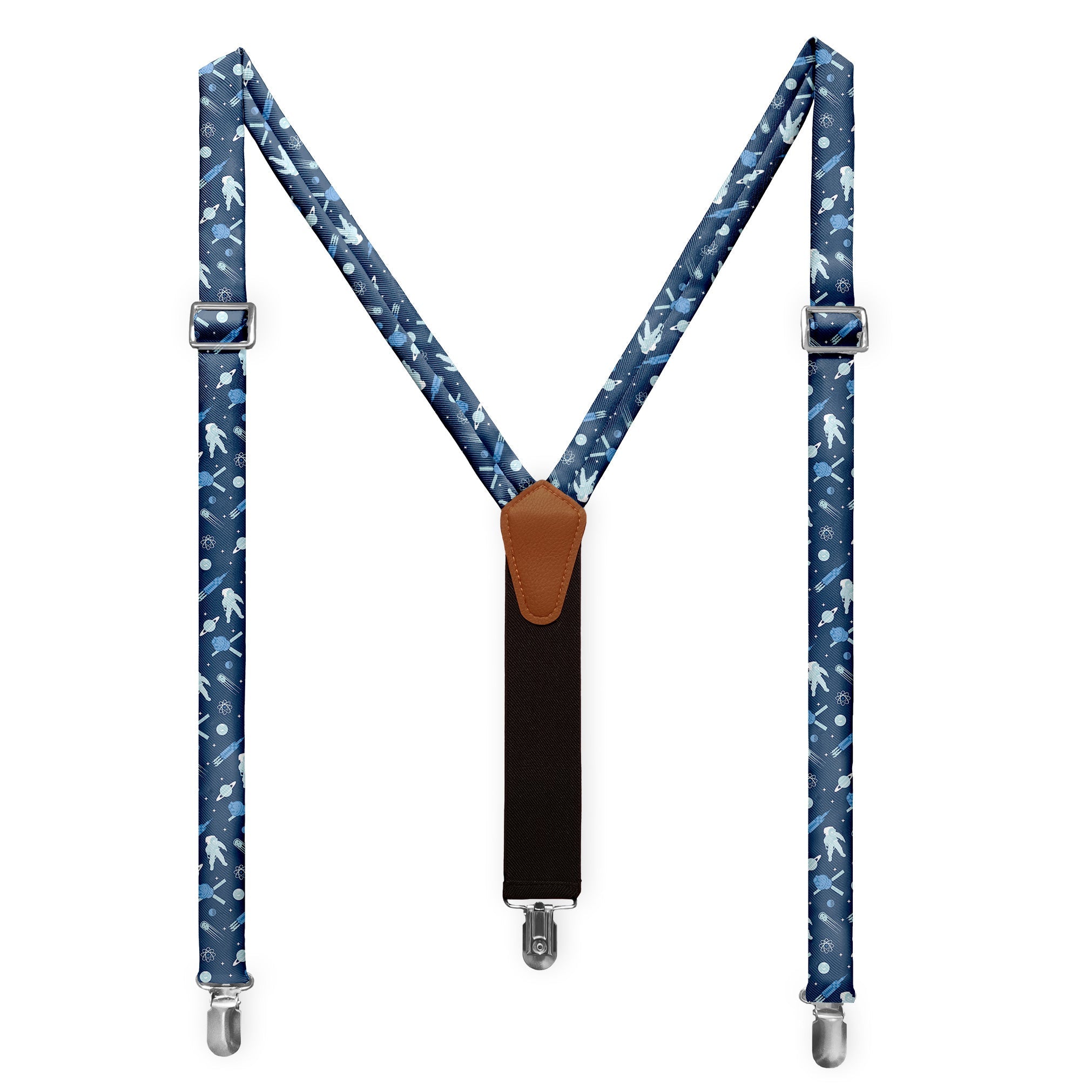 Rocket Man Space Suspenders - Full Front View - Knotty Tie Co.