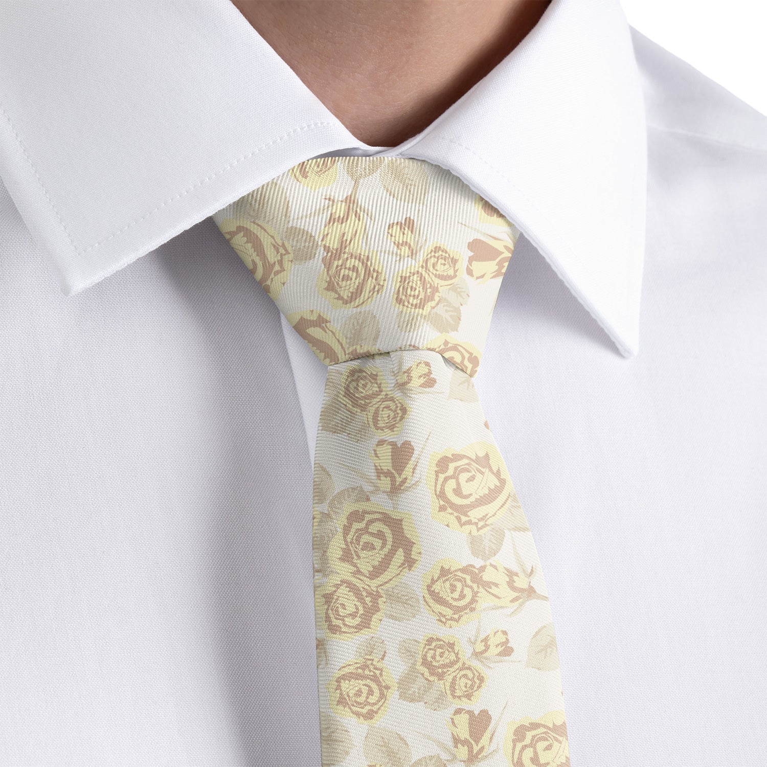 Rose Bud Floral Necktie - Dress Shirt - Knotty Tie Co.