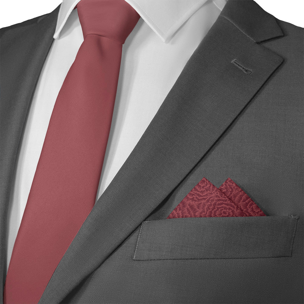 Scribble Blossom Pocket Square - Matching Necktie- Knotty Tie Co.