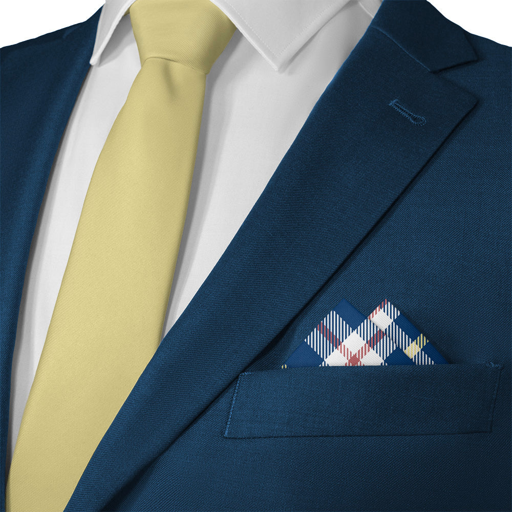 Shaun Plaid Pocket Square - Matching Necktie- Knotty Tie Co.