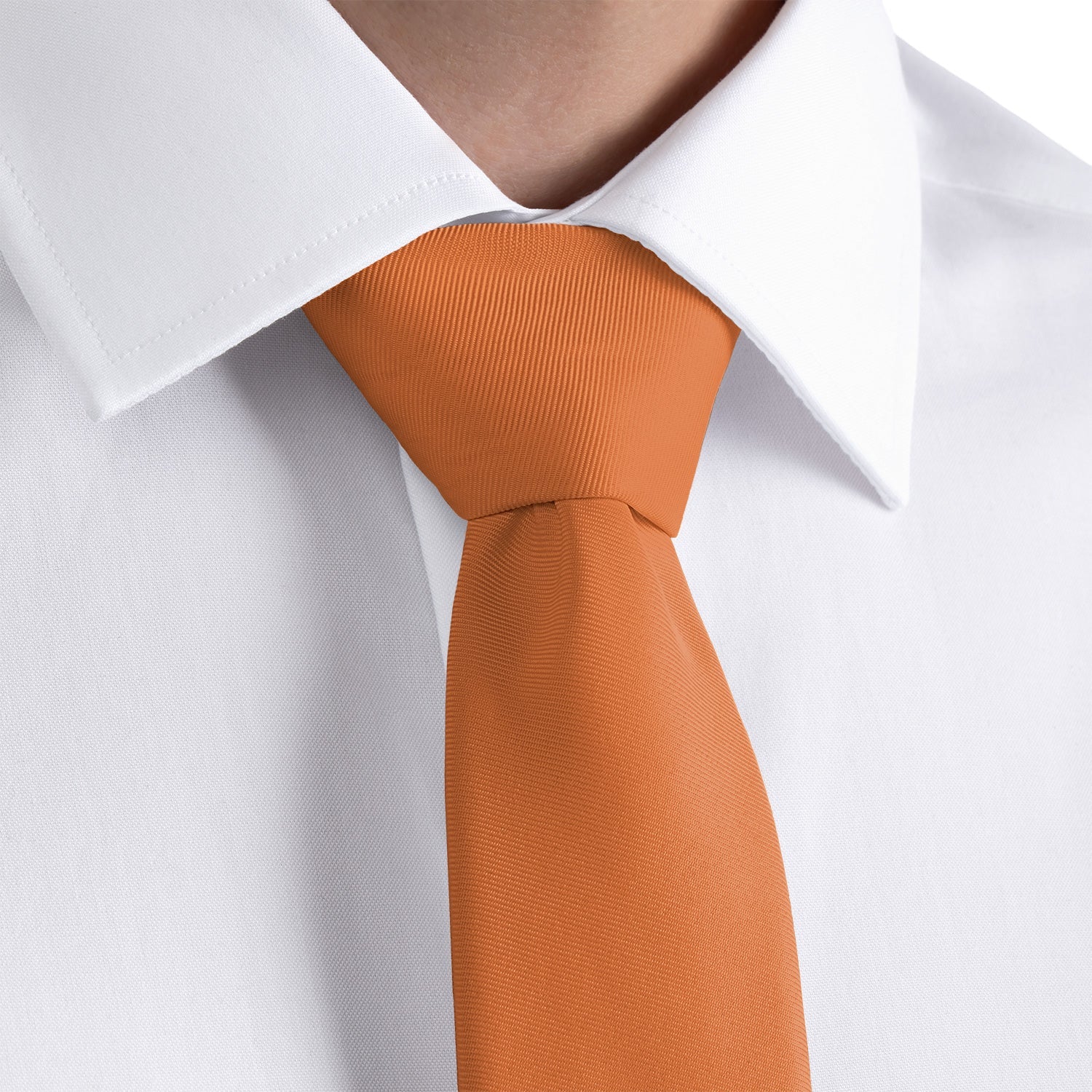 Solid KT Burnt Orange Necktie - Dress Shirt - Knotty Tie Co.