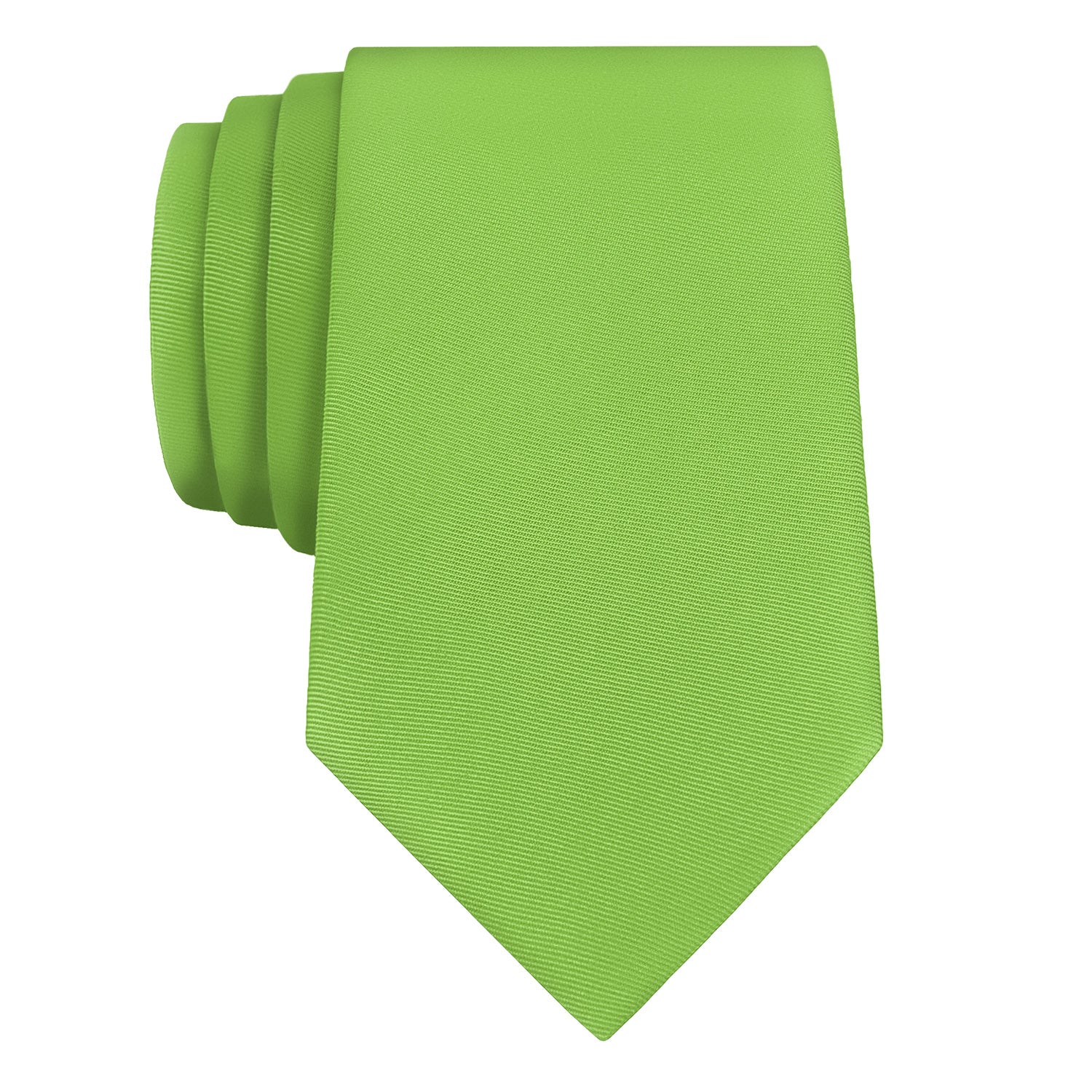 Solid KT Lime Necktie - Rolled - Knotty Tie Co.