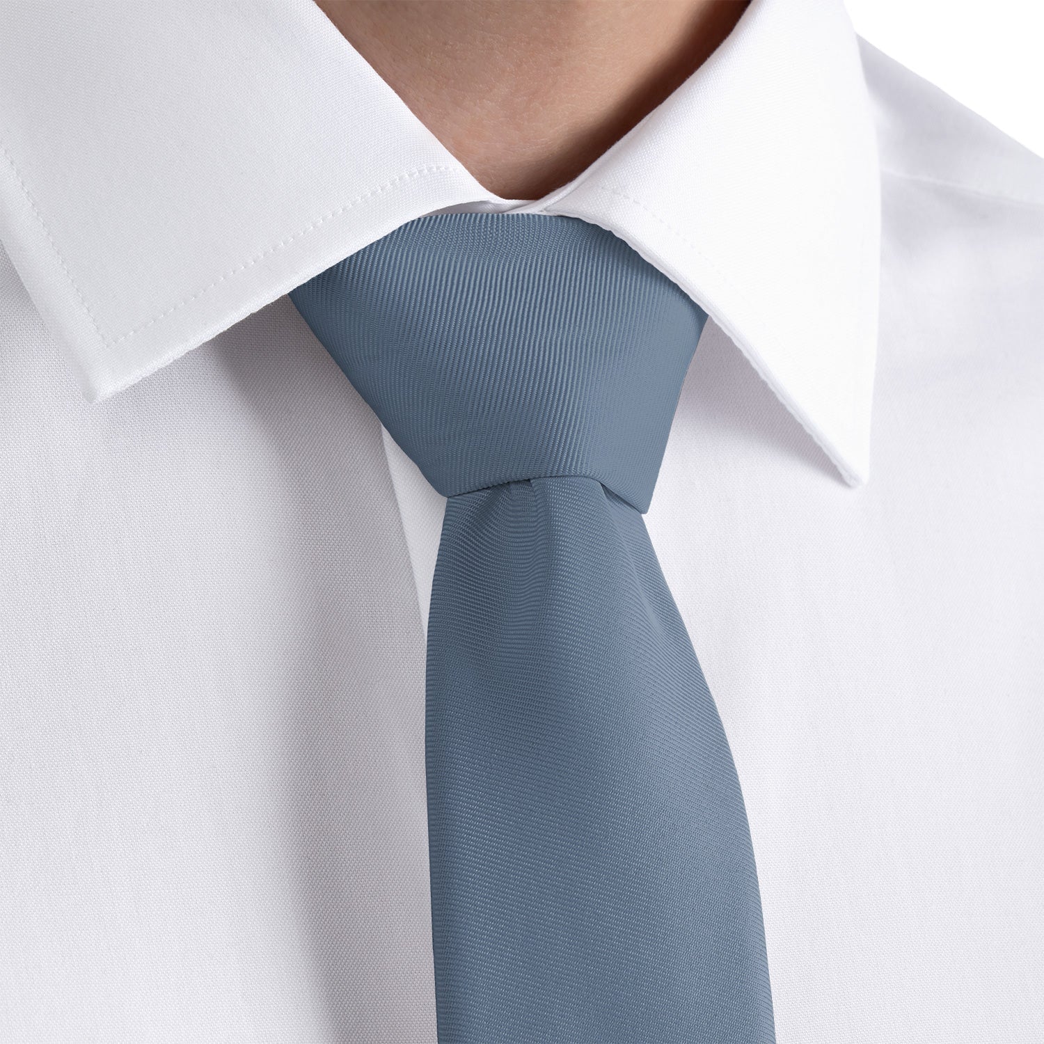 Solid KT Steel Blue Necktie - Dress Shirt - Knotty Tie Co.