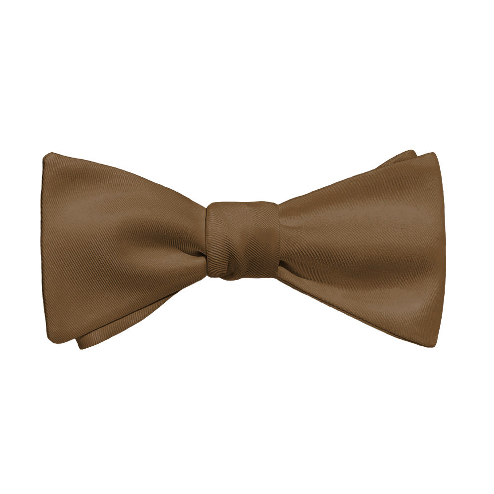 Solid KT Brown Bow Tie - Adult Standard Self-Tie 14-18" - Knotty Tie Co.