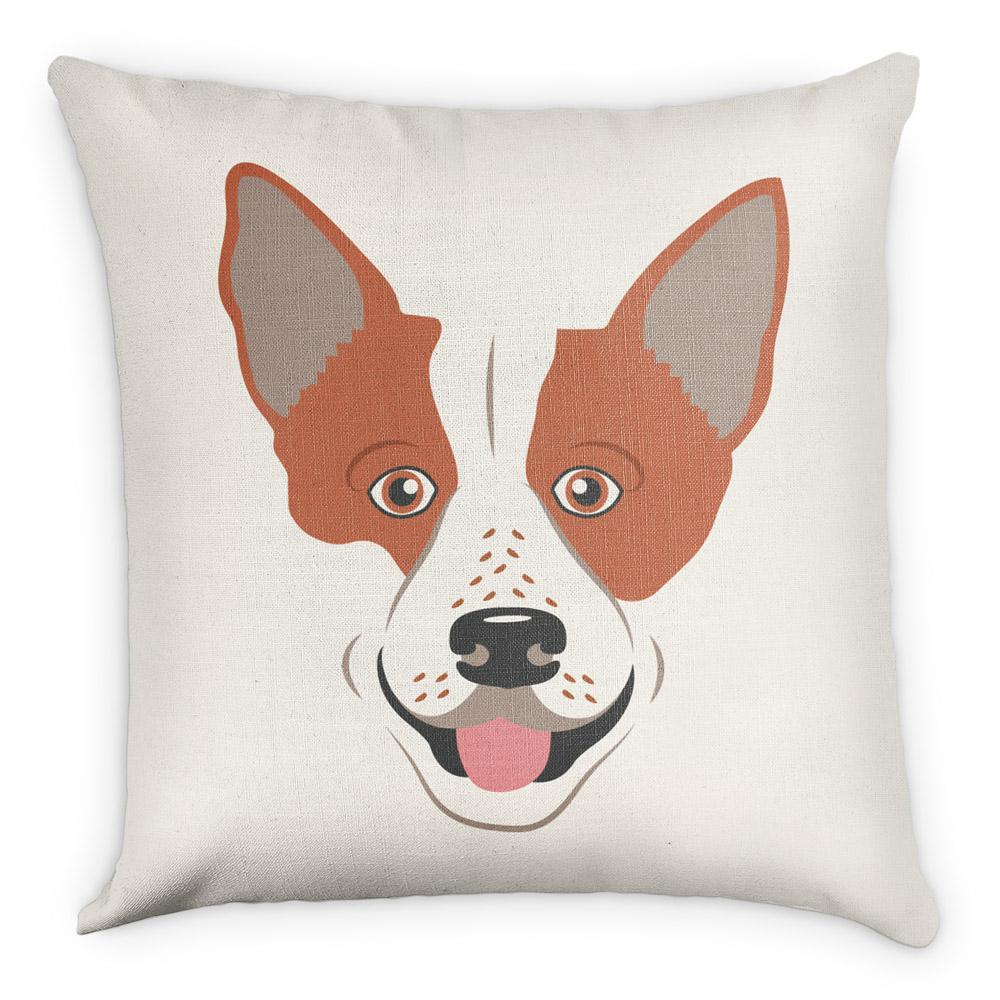 Australian Cattle Dog Square Pillow - Front - Knotty Tie Co.