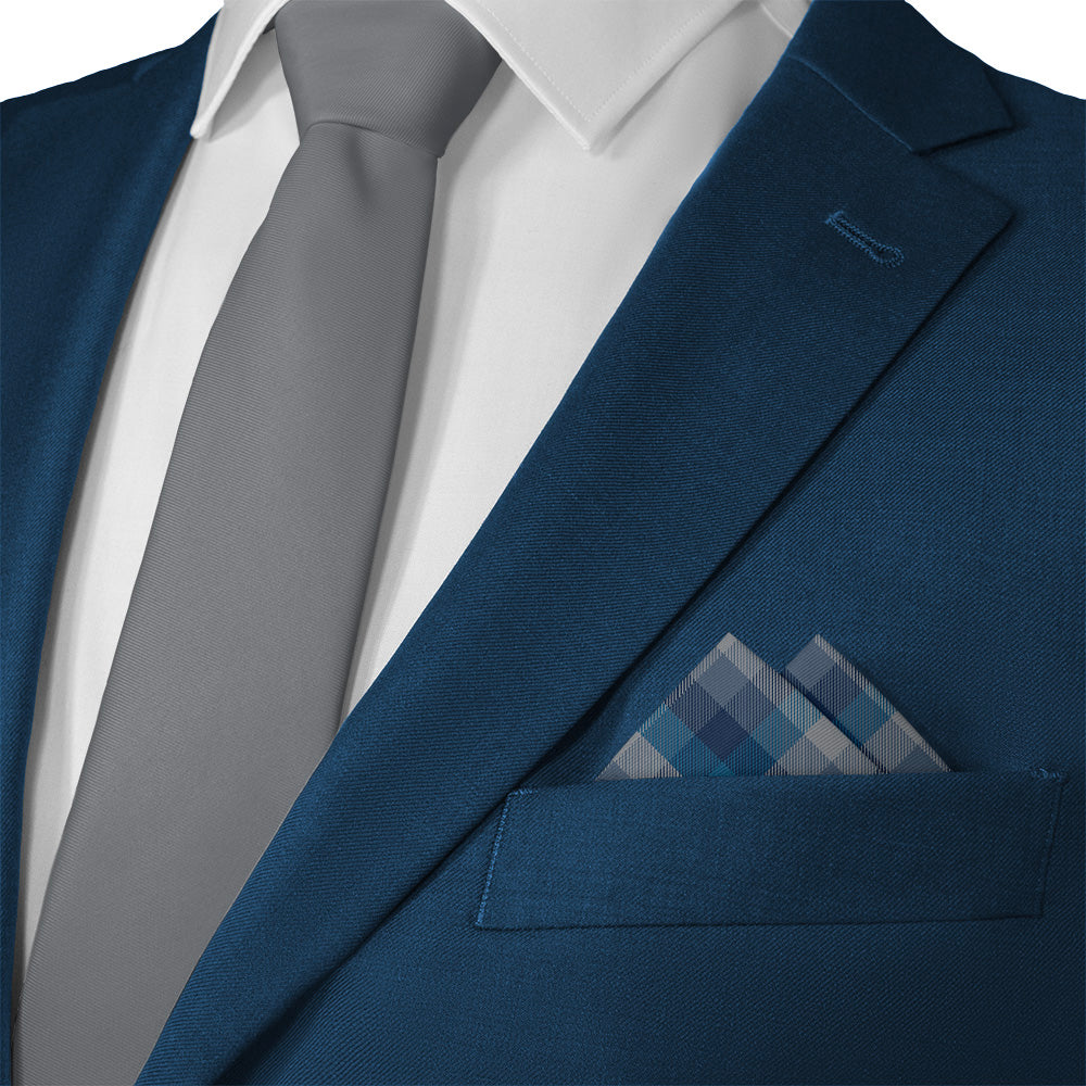 Squared Away Plaid Pocket Square - Matching Necktie- Knotty Tie Co.