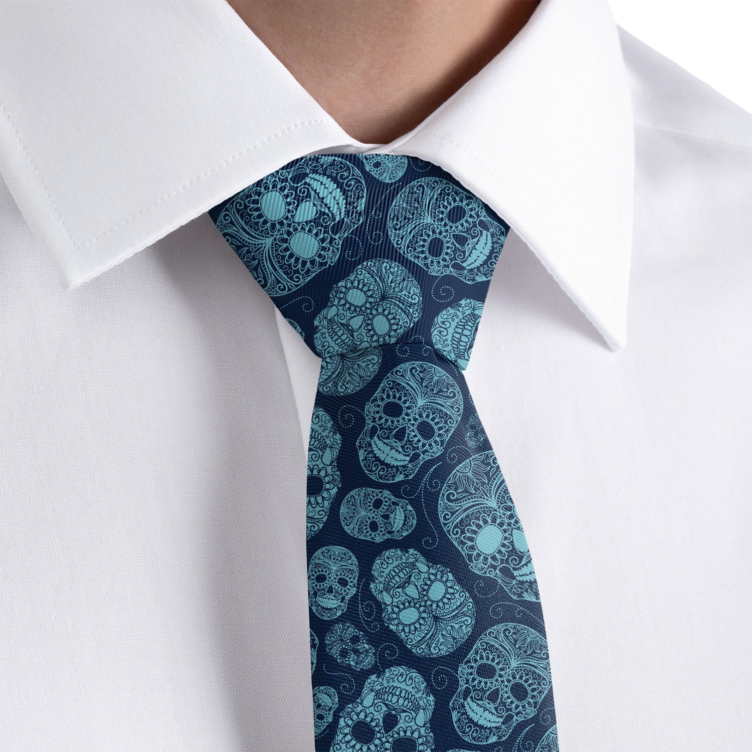 Sugar Skull Necktie - Dress Shirt - Knotty Tie Co.