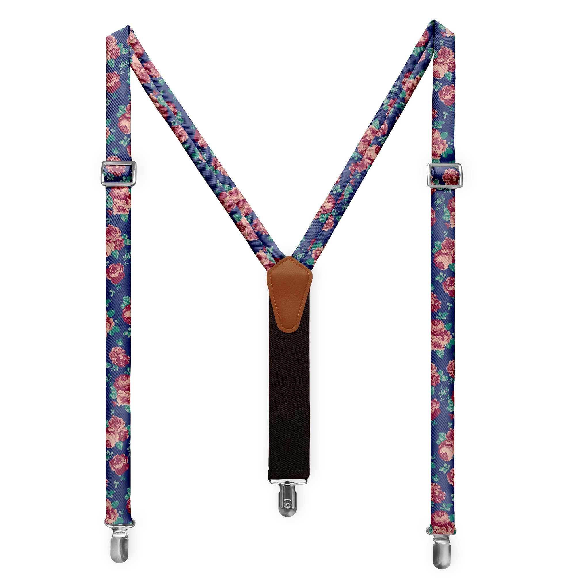 Sylvan Floral Suspenders - Full Front View - Knotty Tie Co.