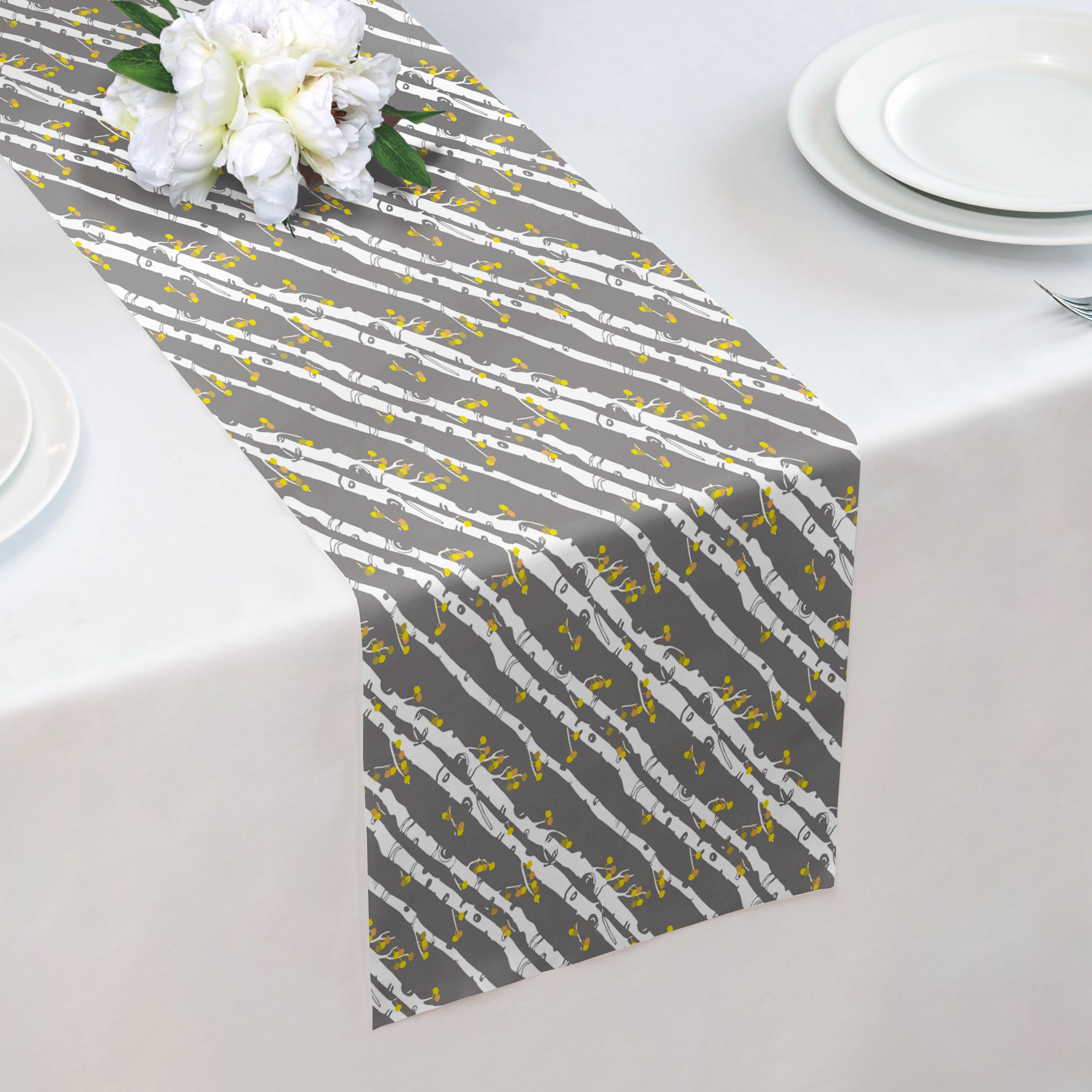 Aspen Grove Table Runner - Over Table Edge - Knotty Tie Co.