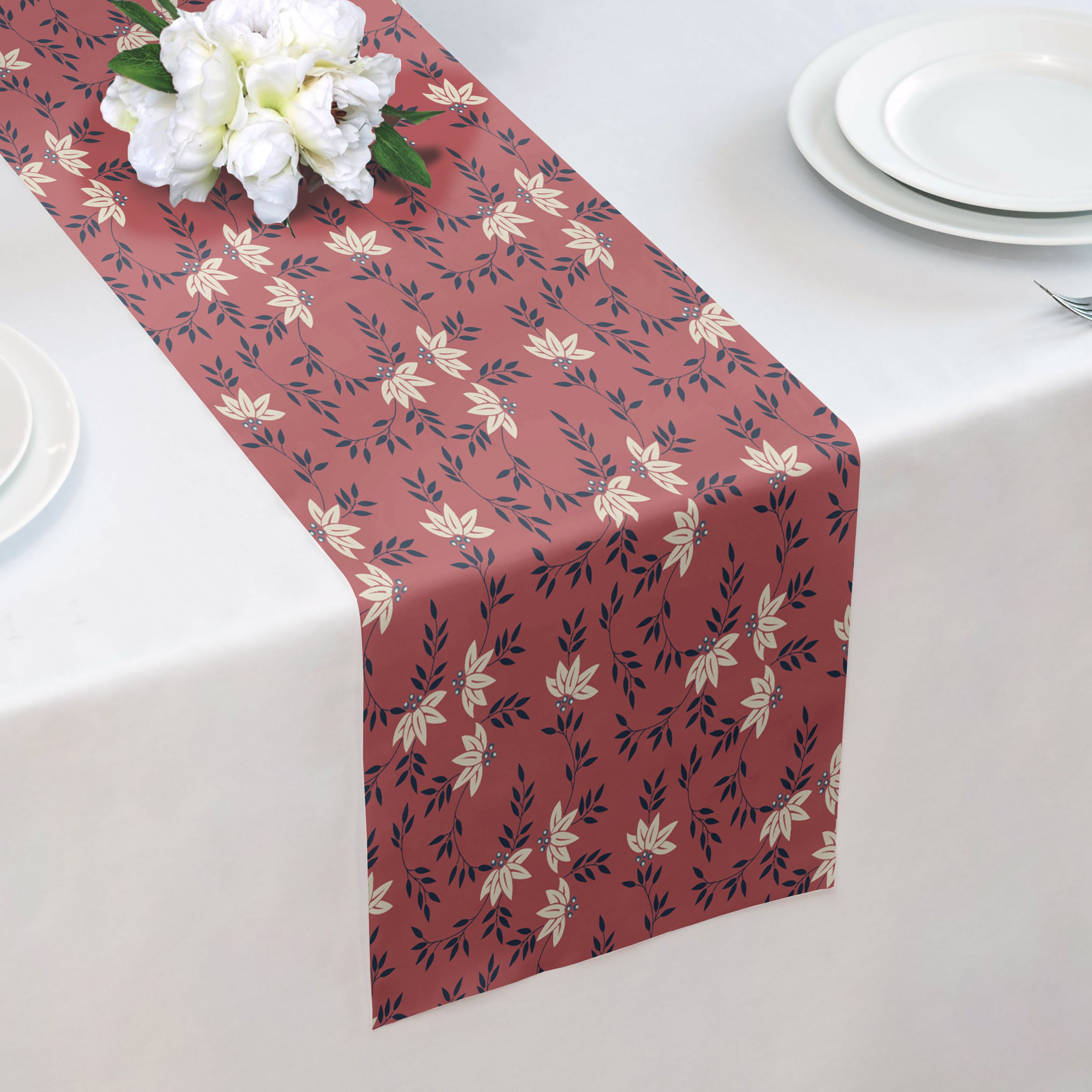 Blossom Heritage Table Runner - Over Table Edge - Knotty Tie Co.