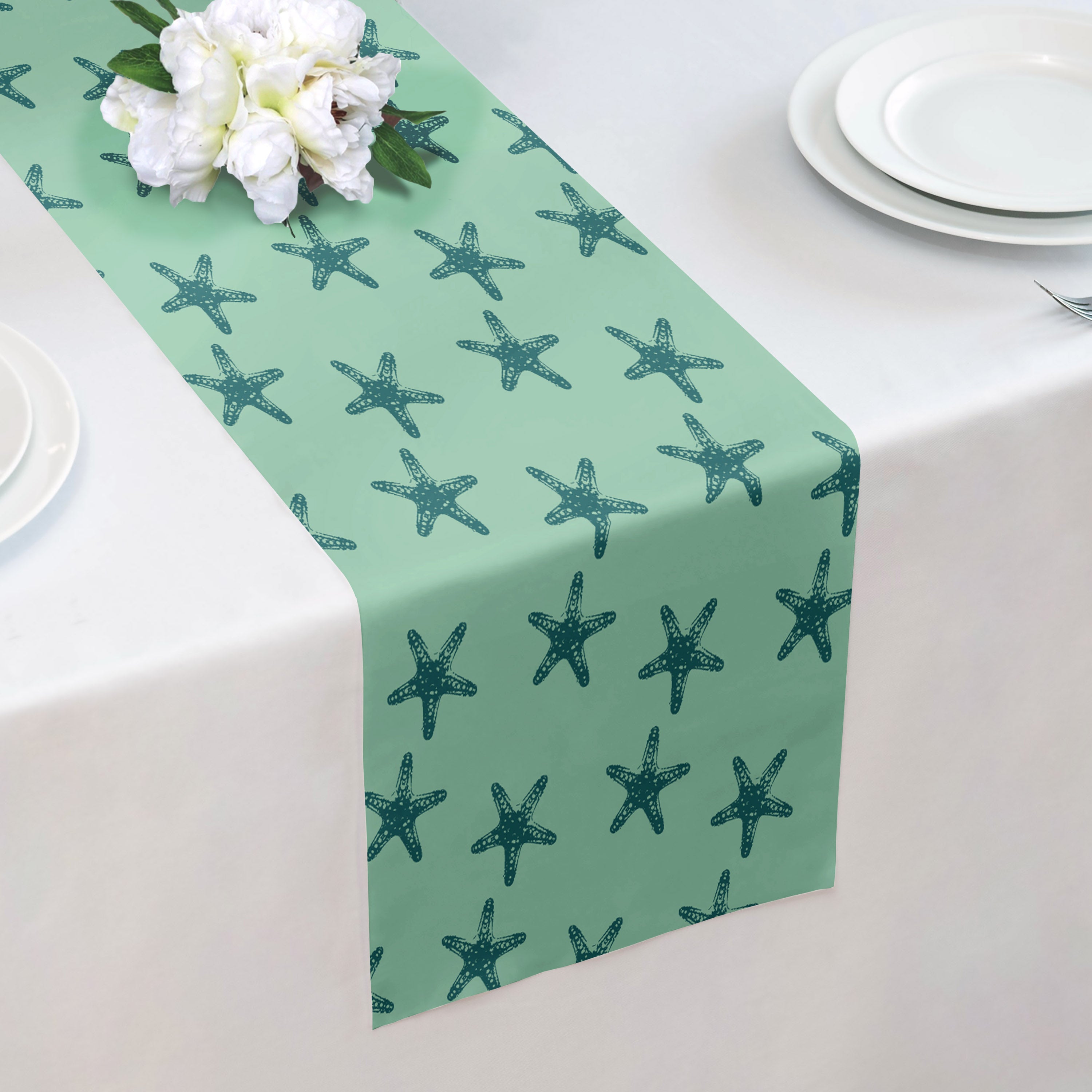 Starfish Table Runner - Over Table Edge - Knotty Tie Co.