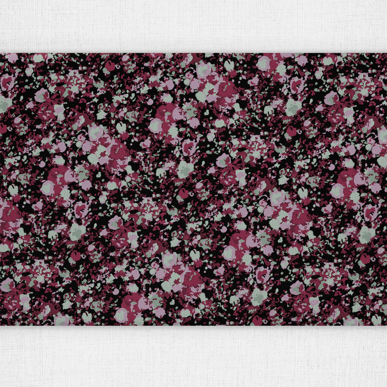 Hidden Floral Table Runner - Close Up Top View - Knotty Tie Co.