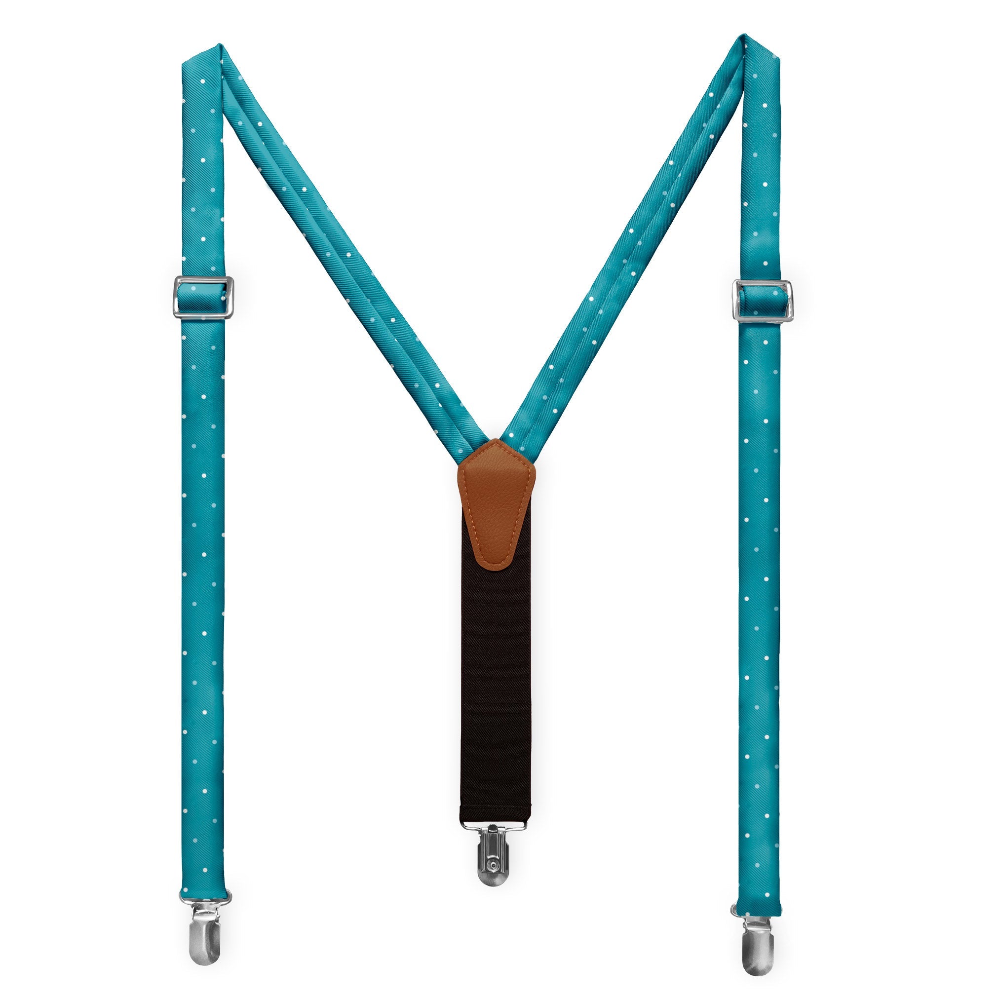 Three Color Denver Dots Suspenders - Full Front View - Knotty Tie Co.