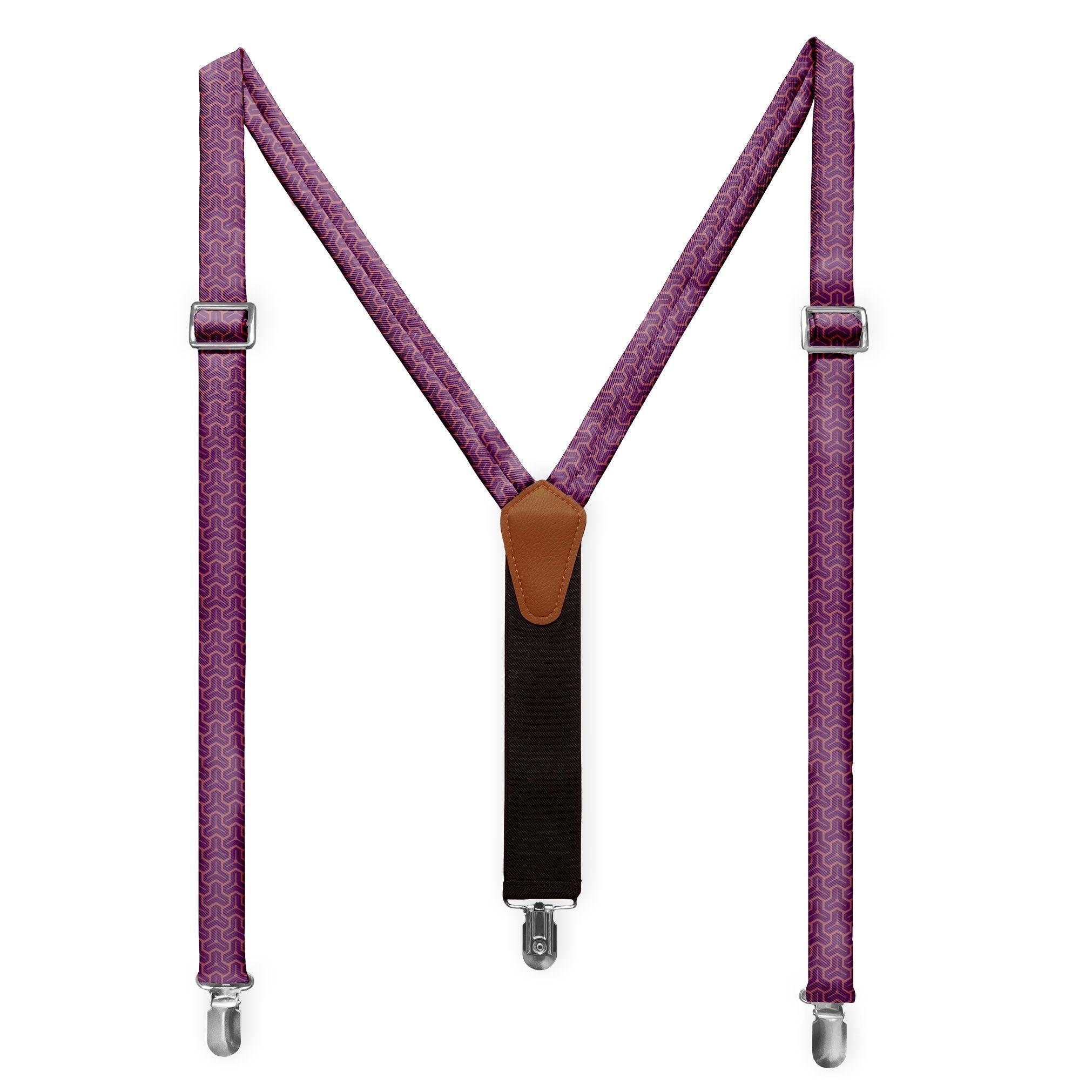 Triad Geo Suspenders - Full Front View - Knotty Tie Co.