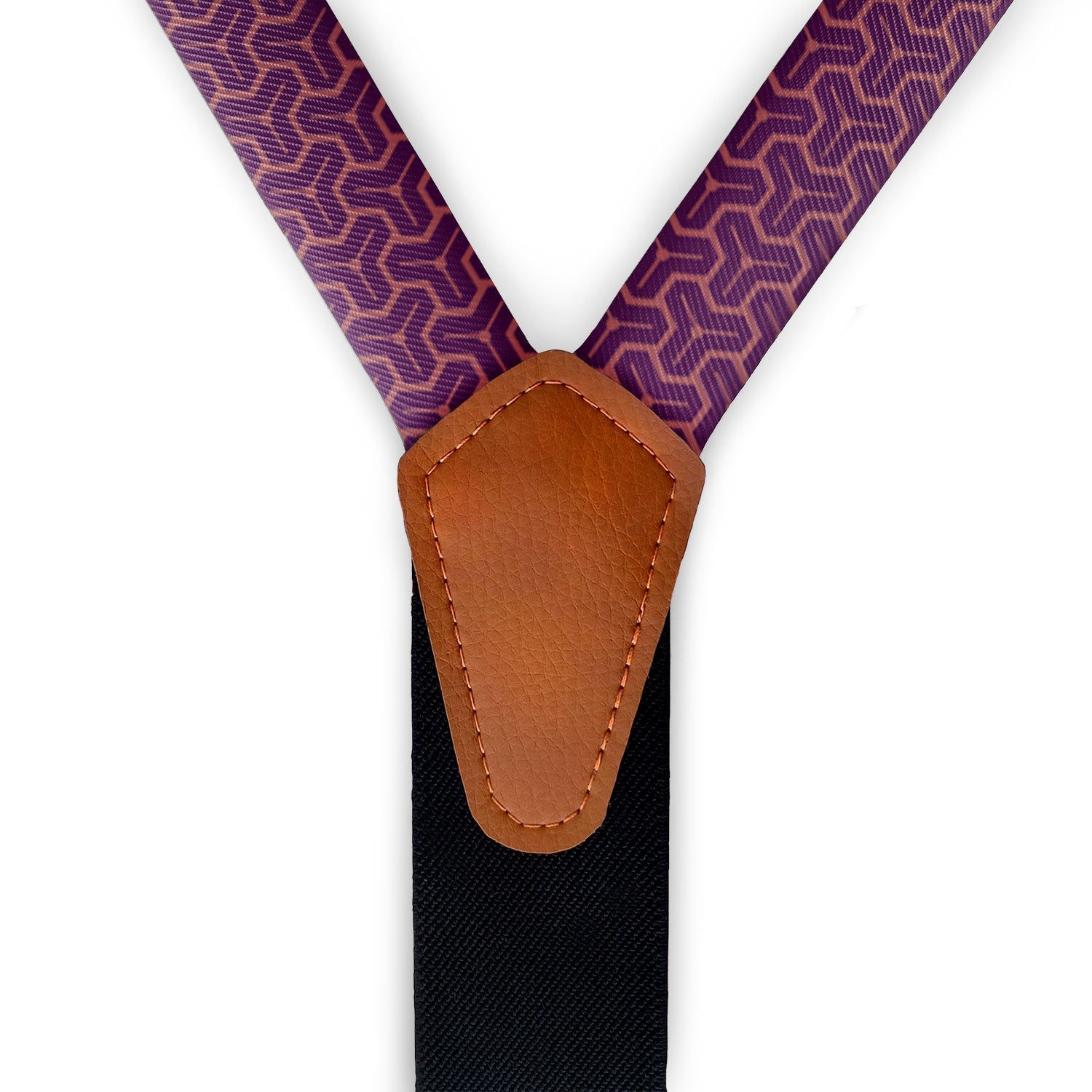 Triad Geo Suspenders - Vegan Leather Y-Back - Knotty Tie Co.