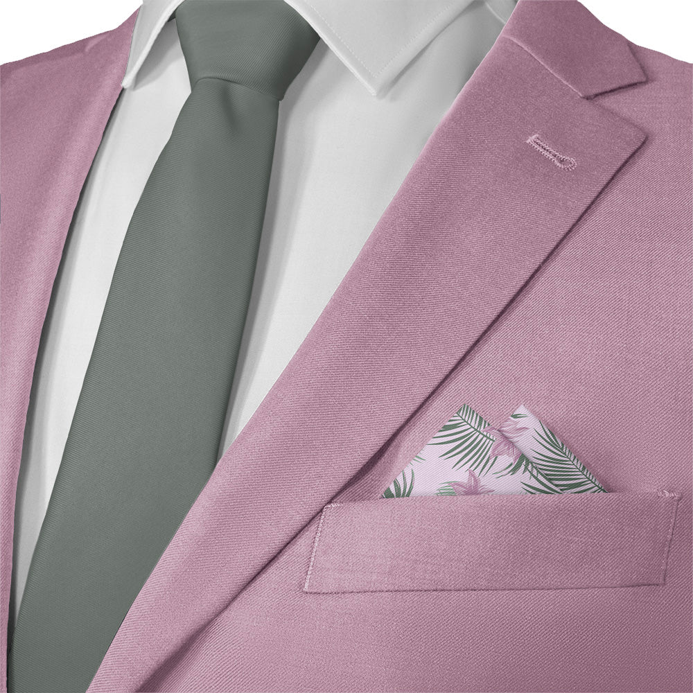 Tropical Blooms Pocket Square - Matching Necktie- Knotty Tie Co.