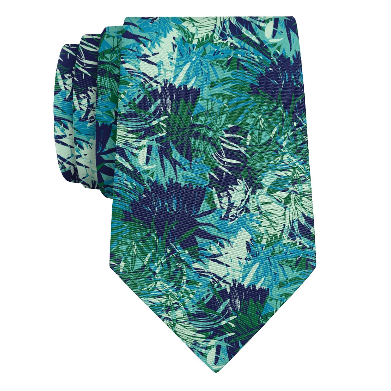 Tropics Floral Necktie - Rolled - Knotty Tie Co.