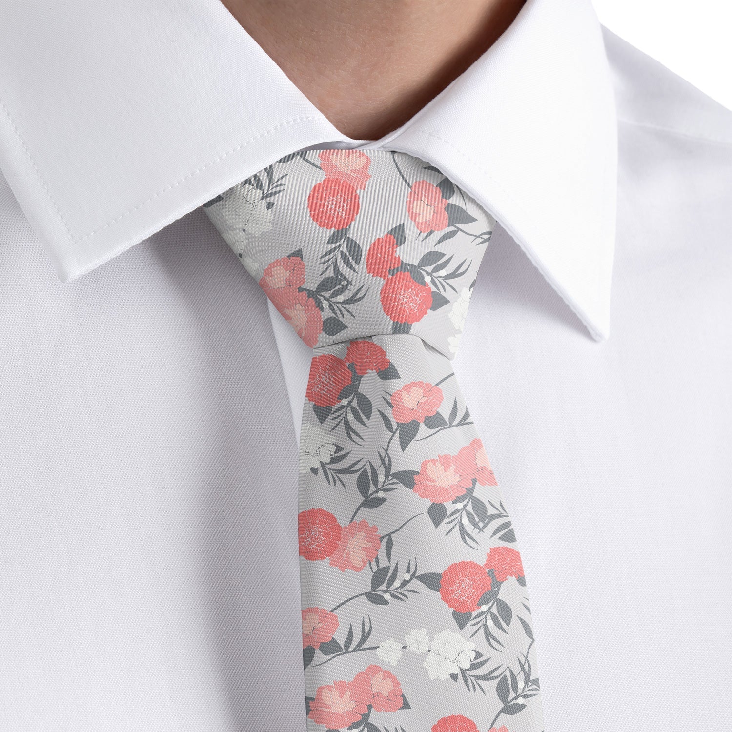 Valencia Floral Necktie - Dress Shirt - Knotty Tie Co.