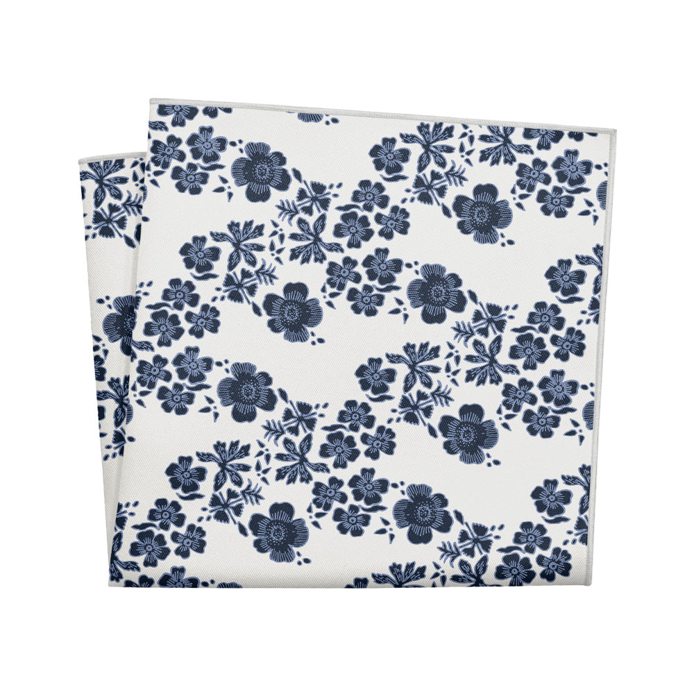 Zak Floral Pocket Square - 12" Square - Knotty Tie Co.