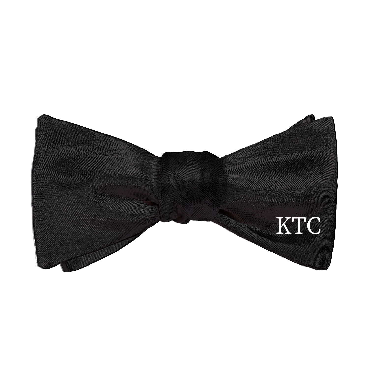 Serif Initials On Bow Monogram Bow Tie - Adult Standard Self-Tie 14-18" - Knotty Tie Co.